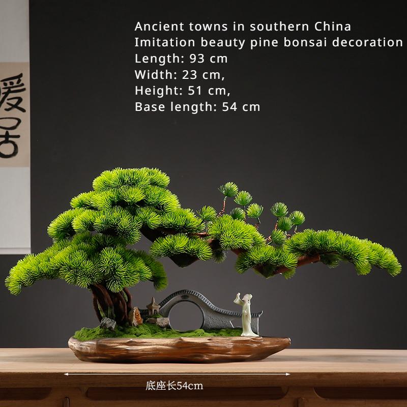 New Chinese backflow incense burner home living room decoration porch office simulation welcome pine bonsai Zen decoration