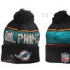 New Rugby Team Hat Autumn And Winter Men'S And Women'S Warm Wool Hat Knitted Embroidery Hat With Ball Knitted Alphabet Hat