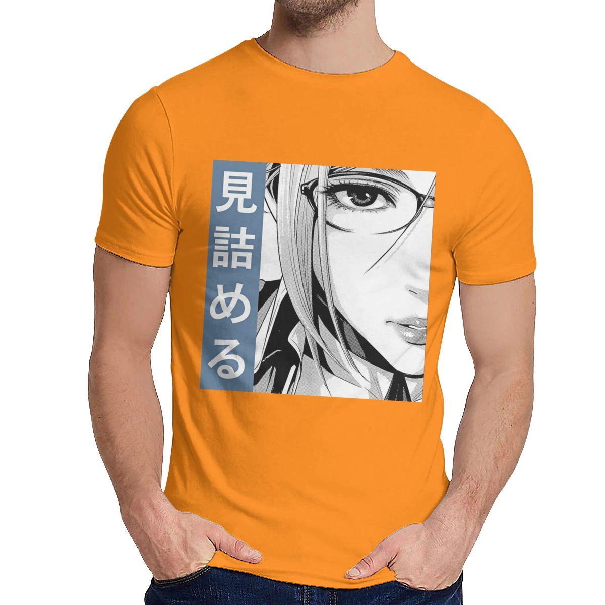Мужская футболка Prison School Meiko Shiraki Stare Hip Hop с круглым вырезом L