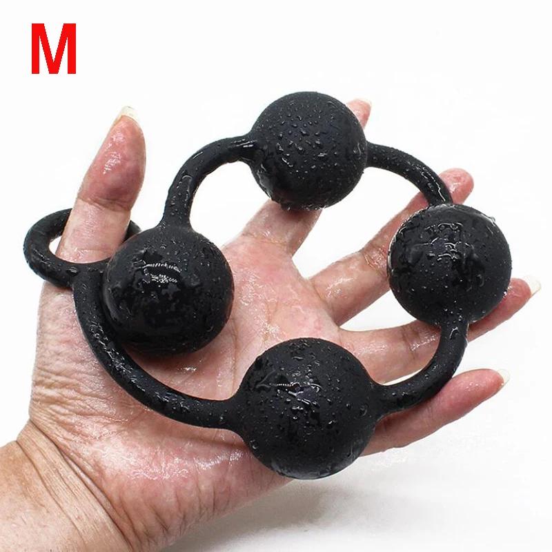 56cm Anal Beads Orgasm Vagina Plug Play Pull Ring Ball Anal Stimulator Butt Beads Plug Sex Toys For Adult Men Women Gay Anus Toy