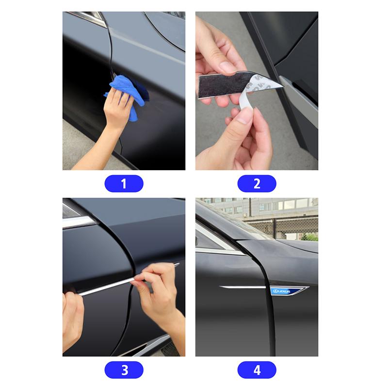 Metal Stickers 2Pcs Car Body Decoration For Lexus F SPORT GX460 Ct200h IS250 ES 220D IS200 Fsport GS GX IS LS LX NX RX