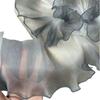 13 Cm X 1 Yard Pleated Fabric Transparent Edge Colorful Gradient Gradient Organza Lace Trim Rose Flower Pattern