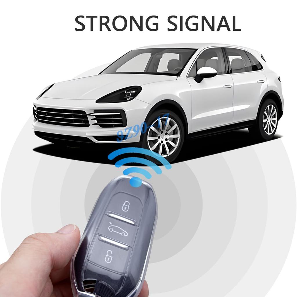 For Citroen C3 C5 Aircross C4 Ds 3 7 9 Crossback Peugeot 2008 3008 5008 308 508 Clear Fully Transparent Car Smart Key Cover Case