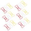 100pcs Bone Shape Paper Clips Rustproof Plating Process Increased Slip Resistance Cute Metallic Paper Clips for Office