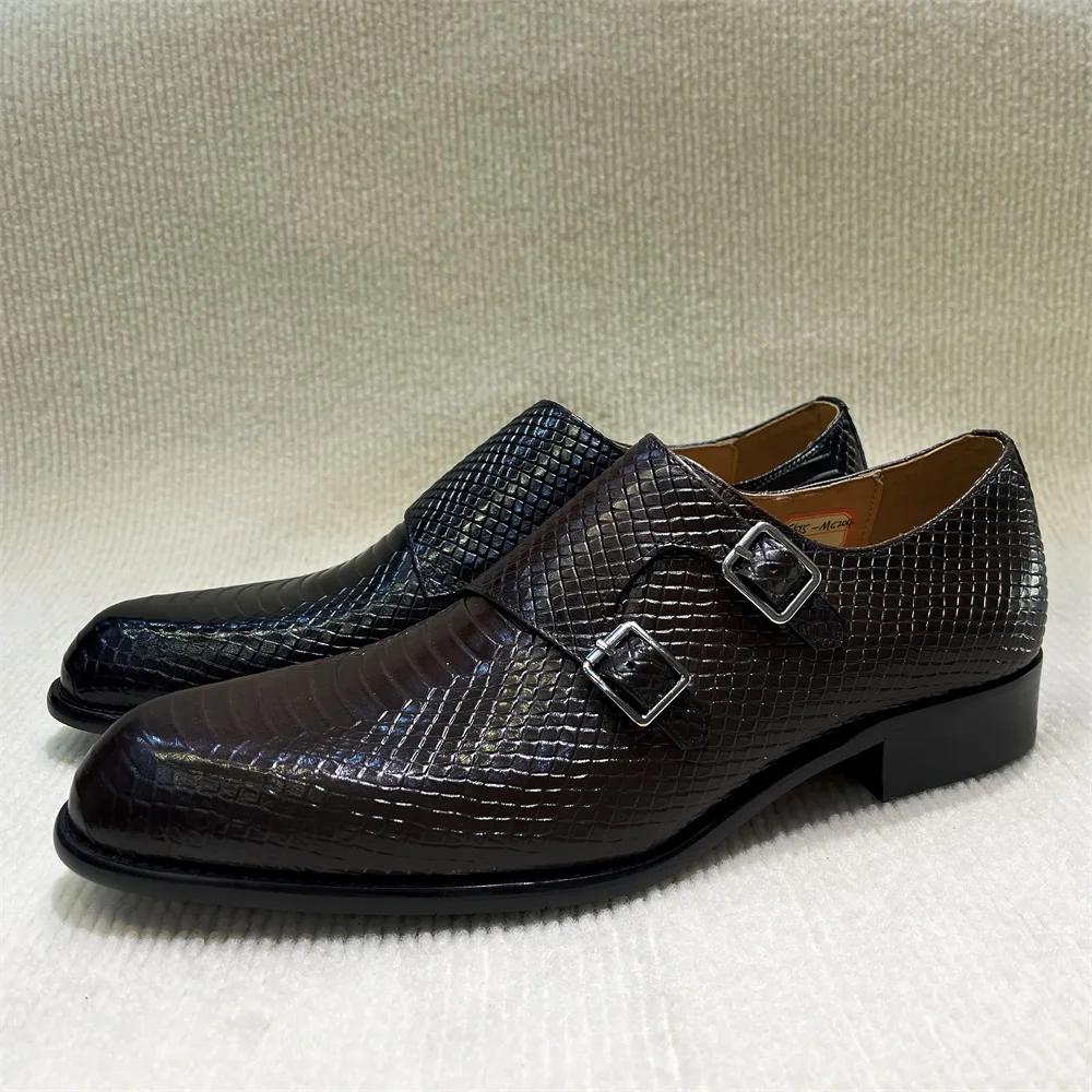 Fashion Luxury Genuine Leather Men's Lace-Up Dress Shoes Formal Oxford Comfortable Office Work Business Flat Footwear for Males