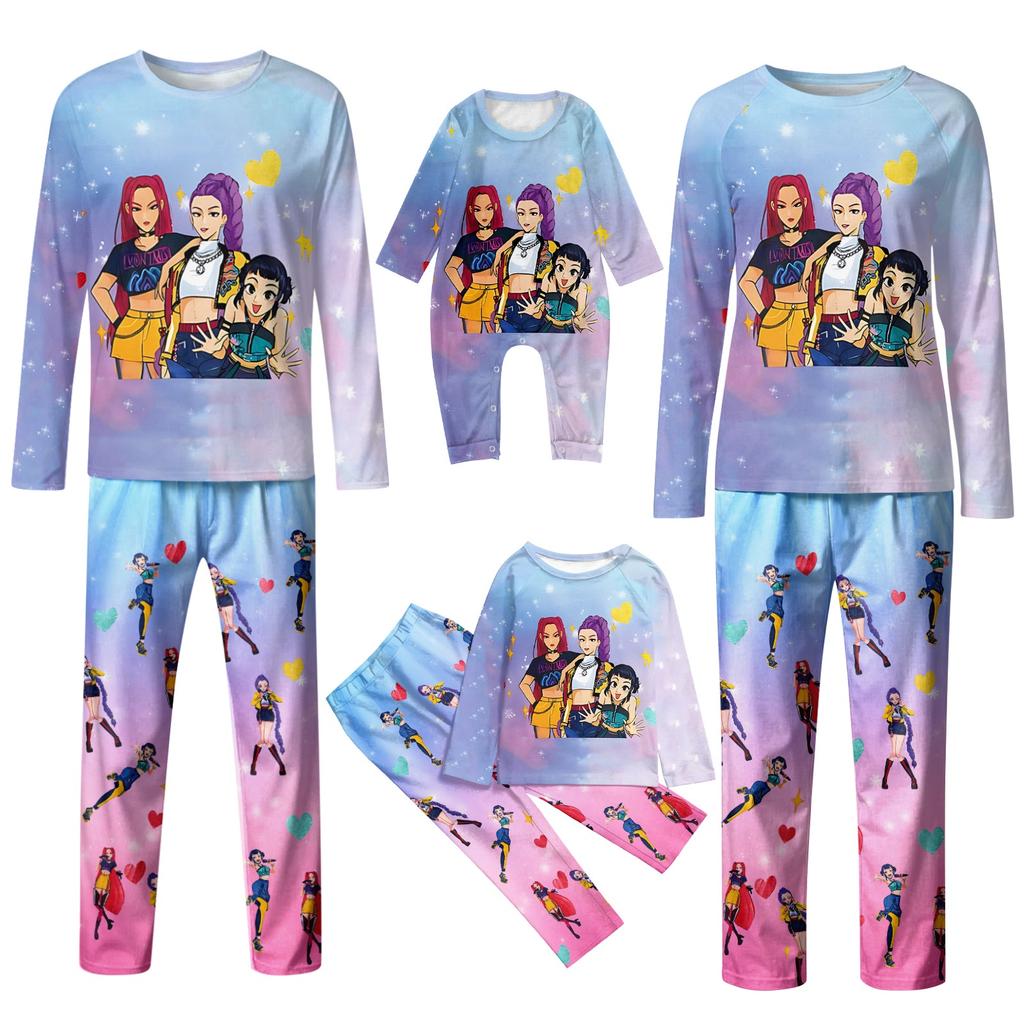 Family Matching Sets Pajamas, Loungewear Outfits,Family Matching Long Sleeve Tops+Pants Set