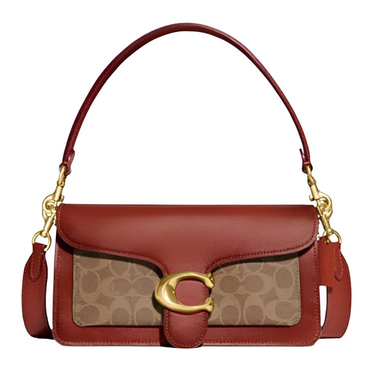 Coach Tabby 26 Classic Monogram Leather Crossbody Shoulder Bag Medium Women Bags Brown CI032-B4NQ4
