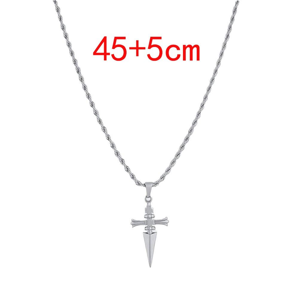 Nerezový řetízek náhrdelník Ležérní styl Pánské šperky Náhrdelník s křížkem Dárek pro kluky