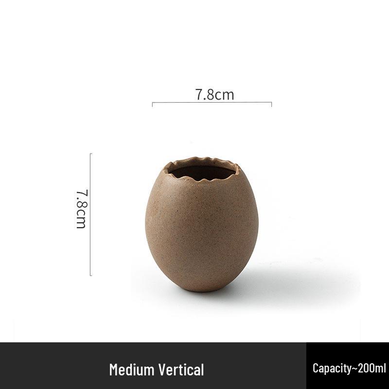 Creative Ostrich Eggshell Dessert Bowl - Unique Ceramic Tableware for Cold Drinks & Barbecue