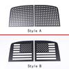 For Toyota FJ Cruiser 2007-21 Aluminum Alloy Black Car Rear Window Glass Guard Plate Trim Stickers Car Modification Accessories