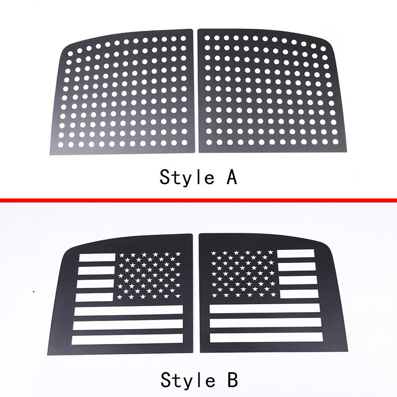 For Toyota FJ Cruiser 2007-21 Aluminum Alloy Black Car Rear Window Glass Guard Plate Trim Stickers Car Modification Accessories