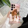 Horses Galloping Animal Painting Phone Case For Samsung Galaxy S24 S23 Ultra 5G S22 S20 Plus S21 FE Clear Case Cover Horse Funda