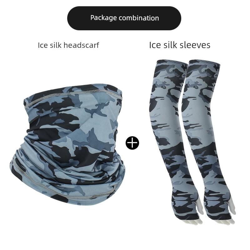 Outdoor Sun Protection Mask, Ice Silk Scarf, Men's Neck Gaiter, Women's Neck Scarf, Summer Thin Style, Cycling Bicycle Neck Protector