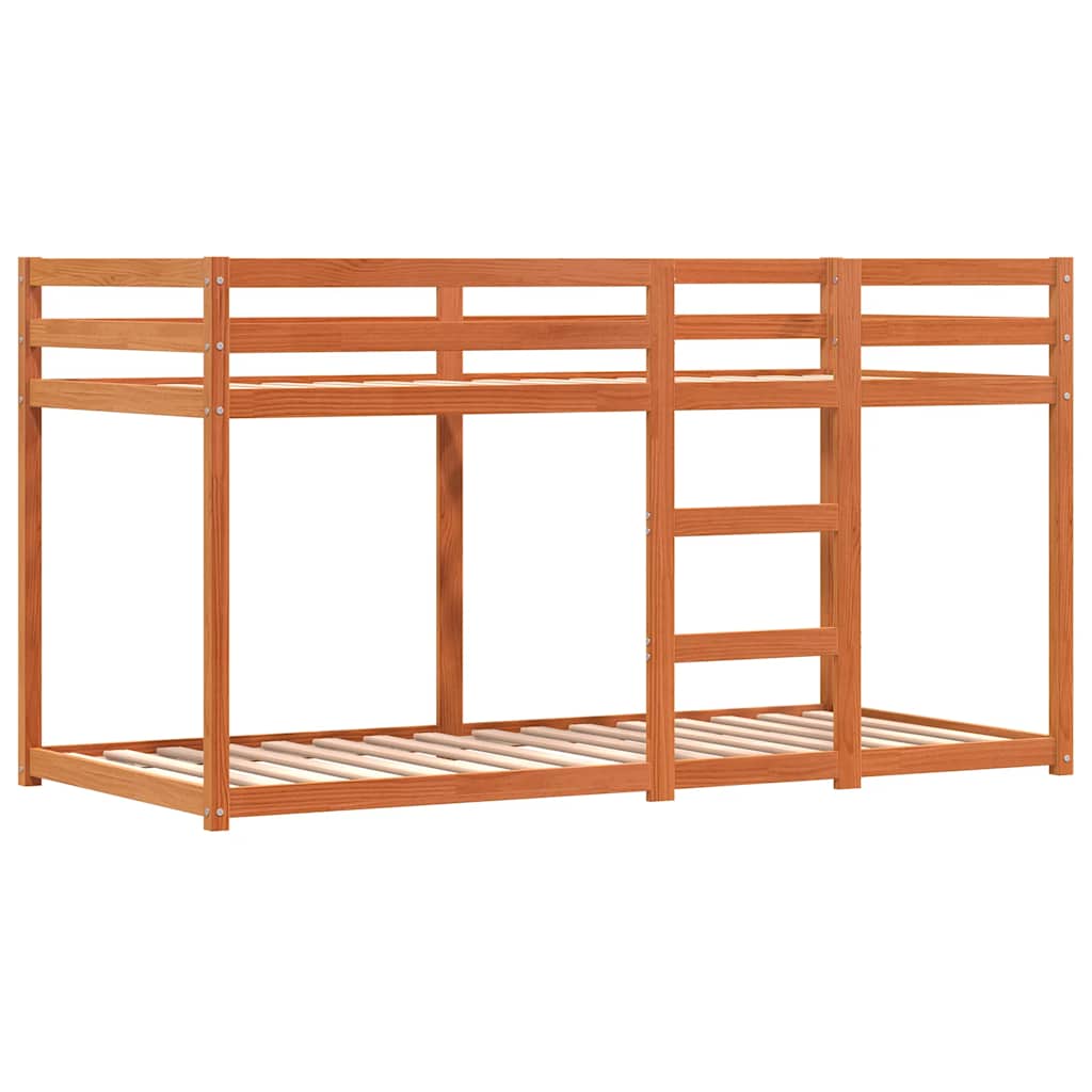 Vidaxl Bunk Bed with Curtains, Blue, 80X200 Cm, Pine