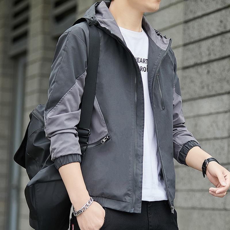 Jacket Men's Spring and Autumn Hooded Camouflage Men's Korean Style Autumn Trend Jacket Work Wear Functional Casual Autumn Top