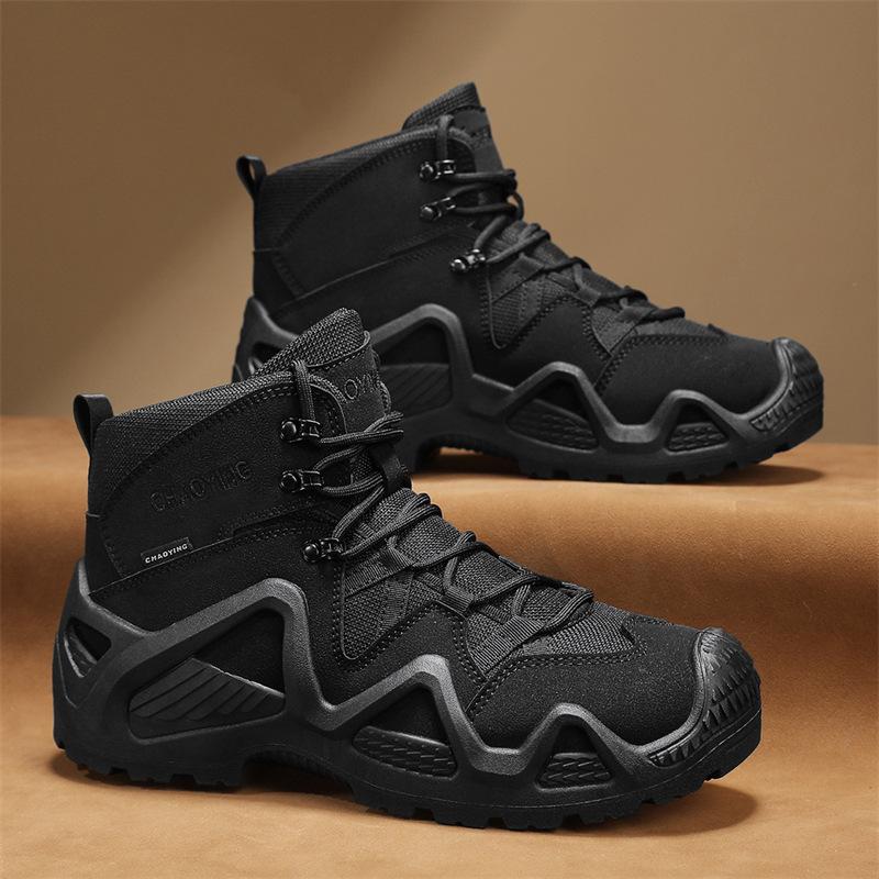 Martin Boots Men's Popular Autumn Outdoor Sports Anti Slip Travel Hiking Shoes Men's Thick Soled Midsole Workwear Shoes