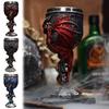 Medieval Dragon Cross Sword Goblet Stainless Steel Inlaid Resin Hand-painted Creative Party Wine Cocktail Glass Drinkware