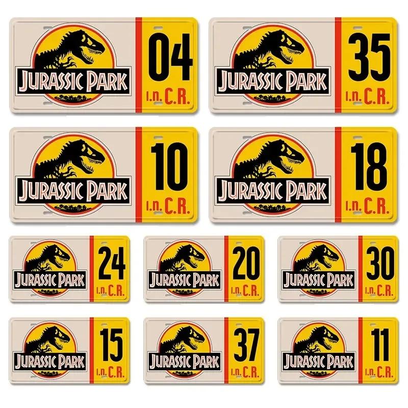 Vintage Jurassic Park Explorer Signs Celebrity Machines Metal Tin Signs Plate Garage Club Man Cave Bar Pub Hotel Cafe Wall Decor
