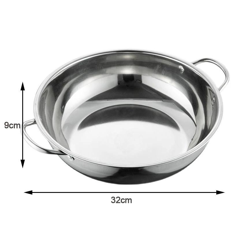 Pot Hot Shabu Divider Stainless Steel Cooking Cooker Induction Hotpot Divided Kitchen Cookware Flavor Pan Two Chinese Soup Dual