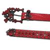 High-End Red Hip Hop Skull Belt for Men's Trendy Jeans