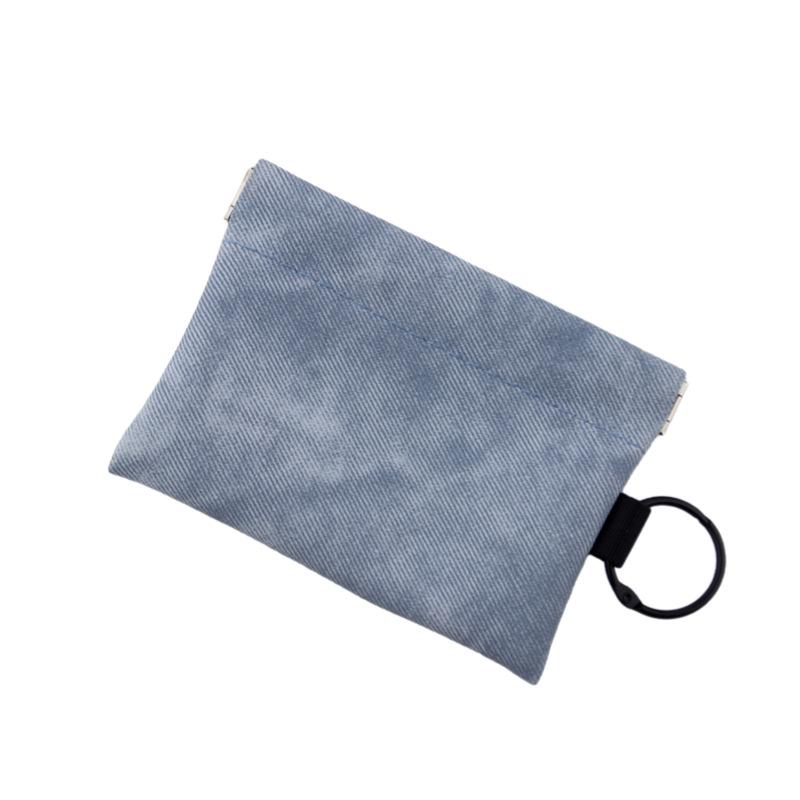 

Memory Card Pouch Elastic Small Storage Bag Earphone Pouch Easy Opening Card Holder Keychain For School Backpack Daily Use світло-синій колір