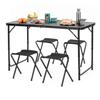 Ensemble camping pliant - SPRINGOS - Valisette pliable - 4 chaises - Réglable 3 positions - Prémonté
