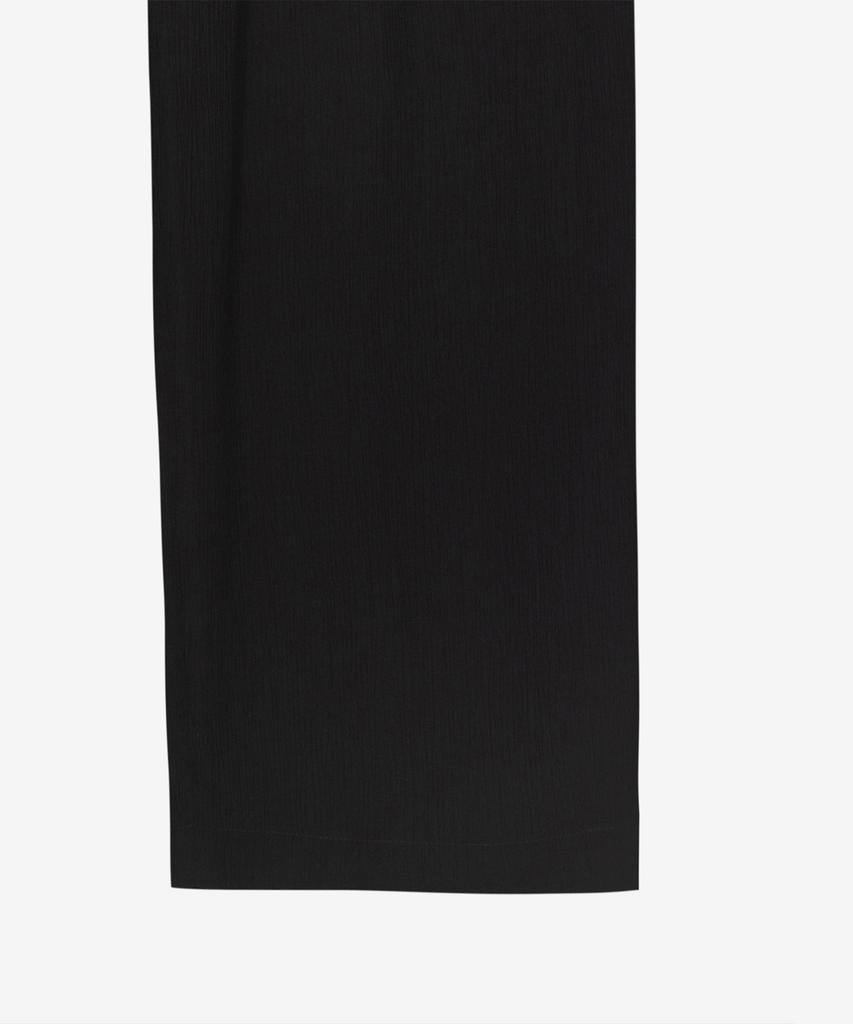 MIND BRIDGE WOMEN [W] Single-Pleat Wide Creasing Elastic Pants