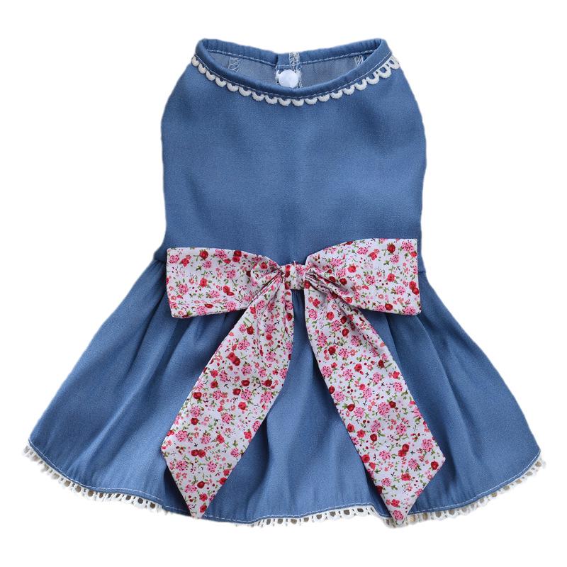 Pet Denim Princess Skirt: Summer Vest-Style Cat & Dog Apparel