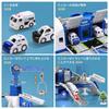 Cute Stone Pretend Play Airplane Toy 2-in-1 Disassembly Aircraft Toy Meets Toy Safety Standards 3 Mini Cars with Light & Music Functions Educational