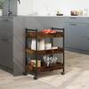 Vidaxl Kitchen Trolley, Smoked Oak, 50X30X70 Cm