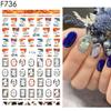 1PCS Sakura Nail Stickers Dandelion Nail Art Decoration Nail Decals Tulip Self-adhesive Flowers Stickers Press On Nails Stickers