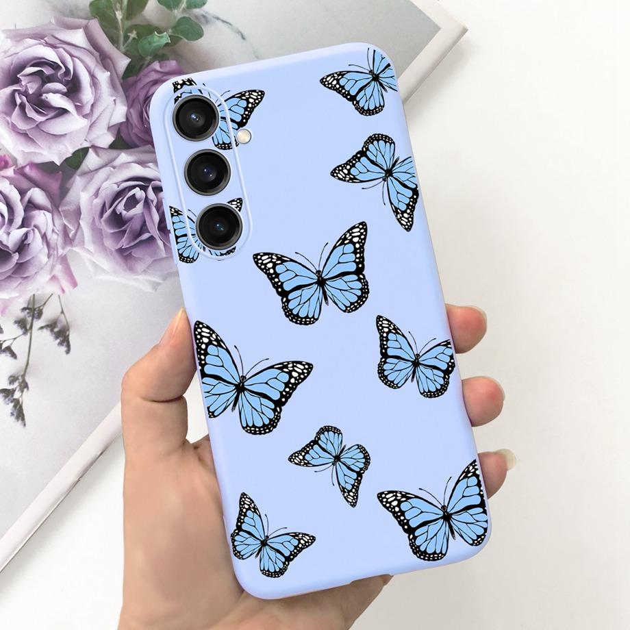 For Samsung Galaxy A25 2023 5G SM-A256B Case Bumper Soft Liquid Silicone Daisy Flower Women Fashion Cover For Samsung A25 A 25