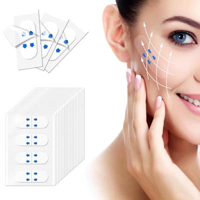 200Pcs Invisible Face Lift Tape Thin Breathable Waterproof Stretchable Face Shaper Double Chin Neck Sagging Skin Tightening Slimming Lifting Patch