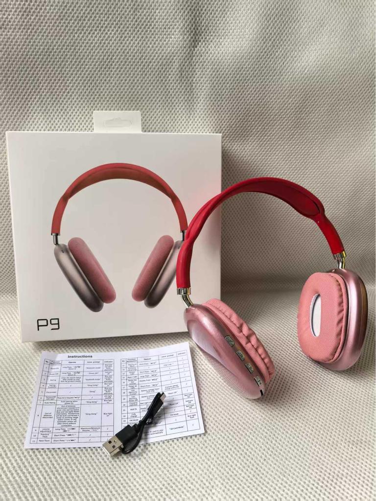 Bluetooth Over-Ear P9 Headset: Wireless Heavy Bass Sports & Gaming Earphones