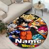 Custom Name Personalized Anime Print Round Rug, Versatile Home Decor Carpet, for Playroom, Apartment, Balcony, Entryway, Hallway Gift
