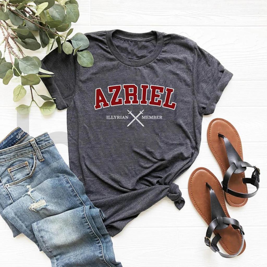 Azriel Shadowsinger ACOTAR T Shirt Rhysand Tshirt Women T-shirts Short Sleeve Terrasen Tee SJM Merch Shirt Bookish Gift