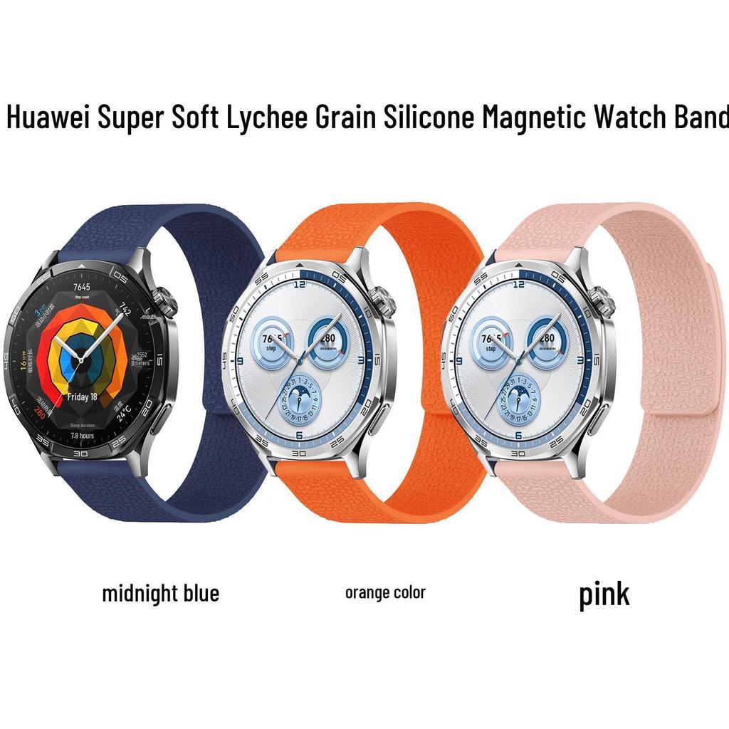 Silicone Magnetic Strap for Huawei GT5 & Samsung Watches (18/20/22mm)