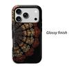 Vintage Oriental Fan Motif Colorful Ethnic Pattern Art Film Aesthetic Protective Shockproof Bumper Case Cover For iPhone 14 15 16 Pro Max Plus