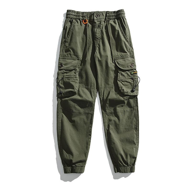 

Retro overalls men s summer new casual loose wide version trousers trendy outdoor mountaineering pants 40 армия зеленый