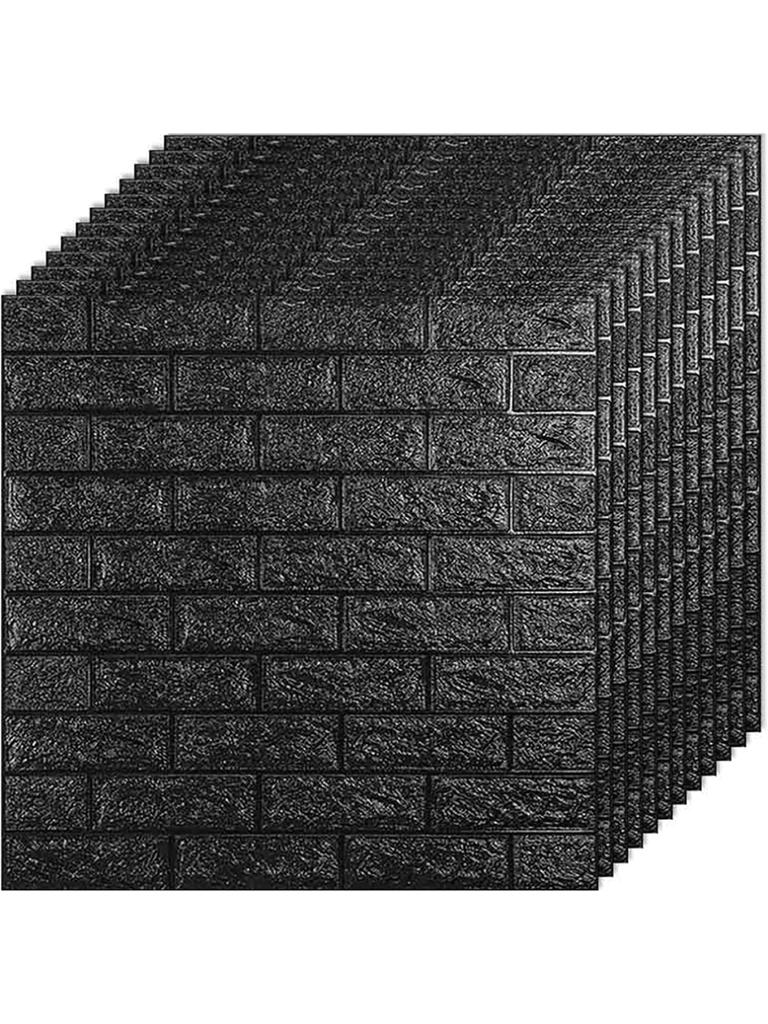 10 PCS 3D Wall Panels Peel and Stick Wallpaper Sticker with Self-Adhesive Waterproof Foam for Interior Wall Decor Bathroom Home