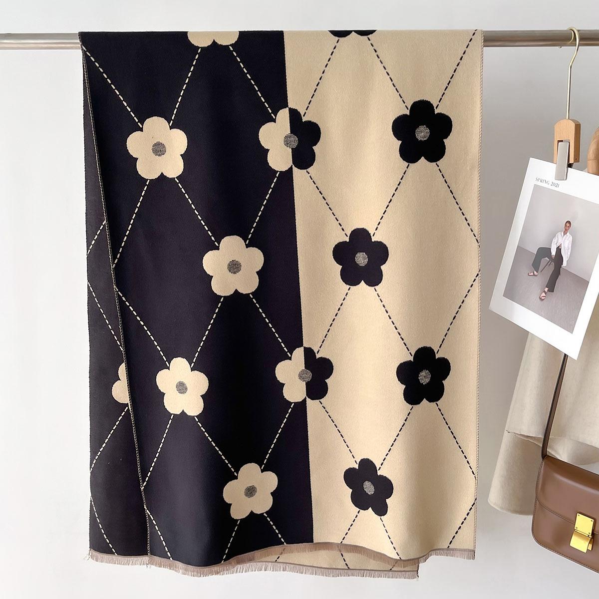 

Новый шарф в тон, длинный, женский, кашемировый, толстый, теплый, шаль, зимний, женский, роскошный, обертывание, шарфы, буфанда, одеяло, эшарп, пончо 66X186cm