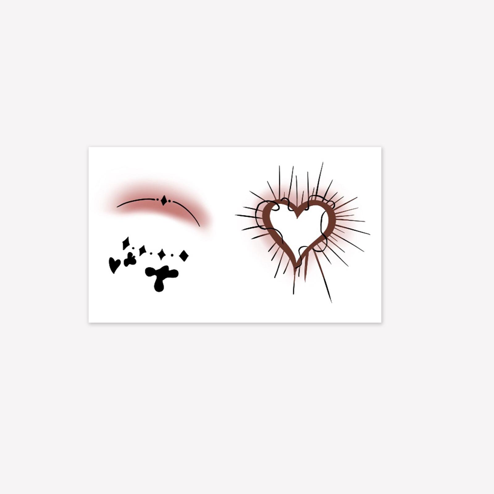 Advanced Sense Personality Diablo Spice Girls Halloween Love Makeup Face Stickers Tattoo Stickers 15*9