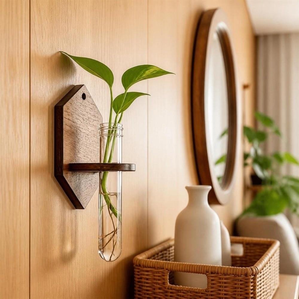 Vase Wall Mounted Planter Home Ornaments Flower Pot Wall Shelf Planter Holder Home
