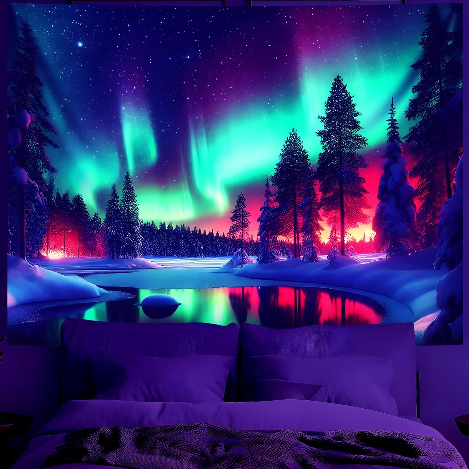 Tapestry bvbox dark night fantasy aurora 75x100