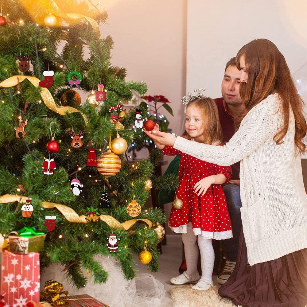 20/40pcs Creative Christmas Decoration Delicate Hanging Ornament Crafts Christmas Tree Pendant  Toy