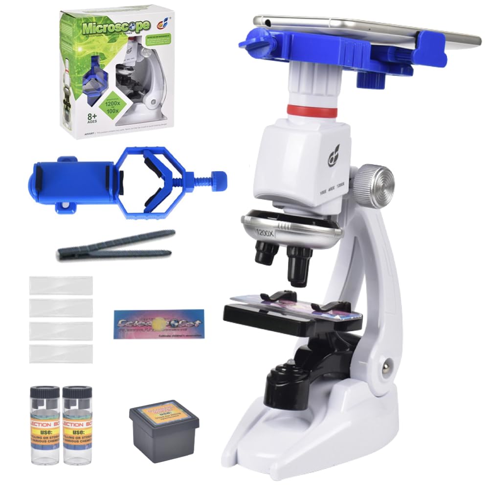 Ailunate Microscope for Elementary School Junior High School Summer Independent Gift Kids, Beginners, Smartphone, Students, Students, Children,