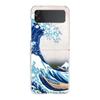 Phone Case For Samsung Z Flip 3 4 5 Fold Hard PC Shell For Galaxy Z Flip 3 5 Clear Cover Japan The Great Wave Of Kanagawa