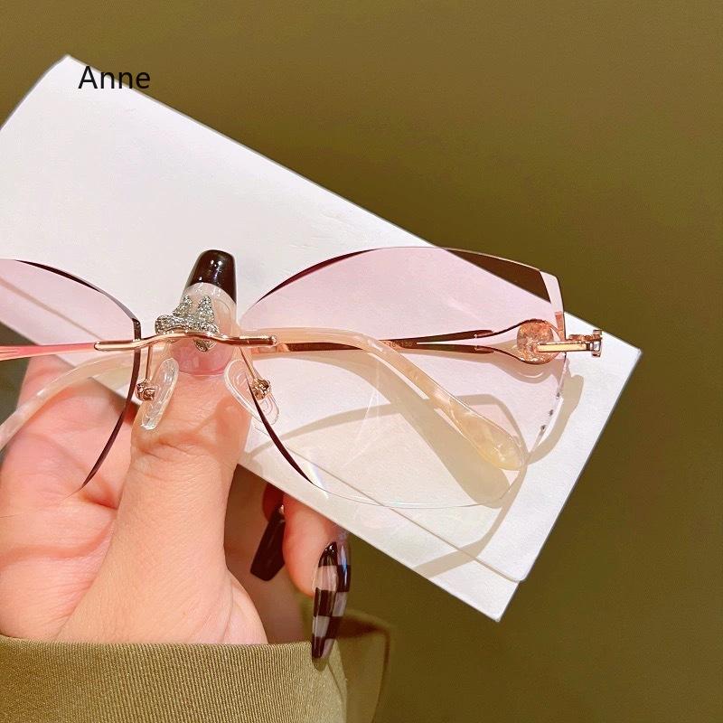 Reading Glasses Diamond Cut Edge Frameless Presbyopic Eyewear Unisex +1...+4.0 Anti Blue Light Computer Eyeglasses Gafas