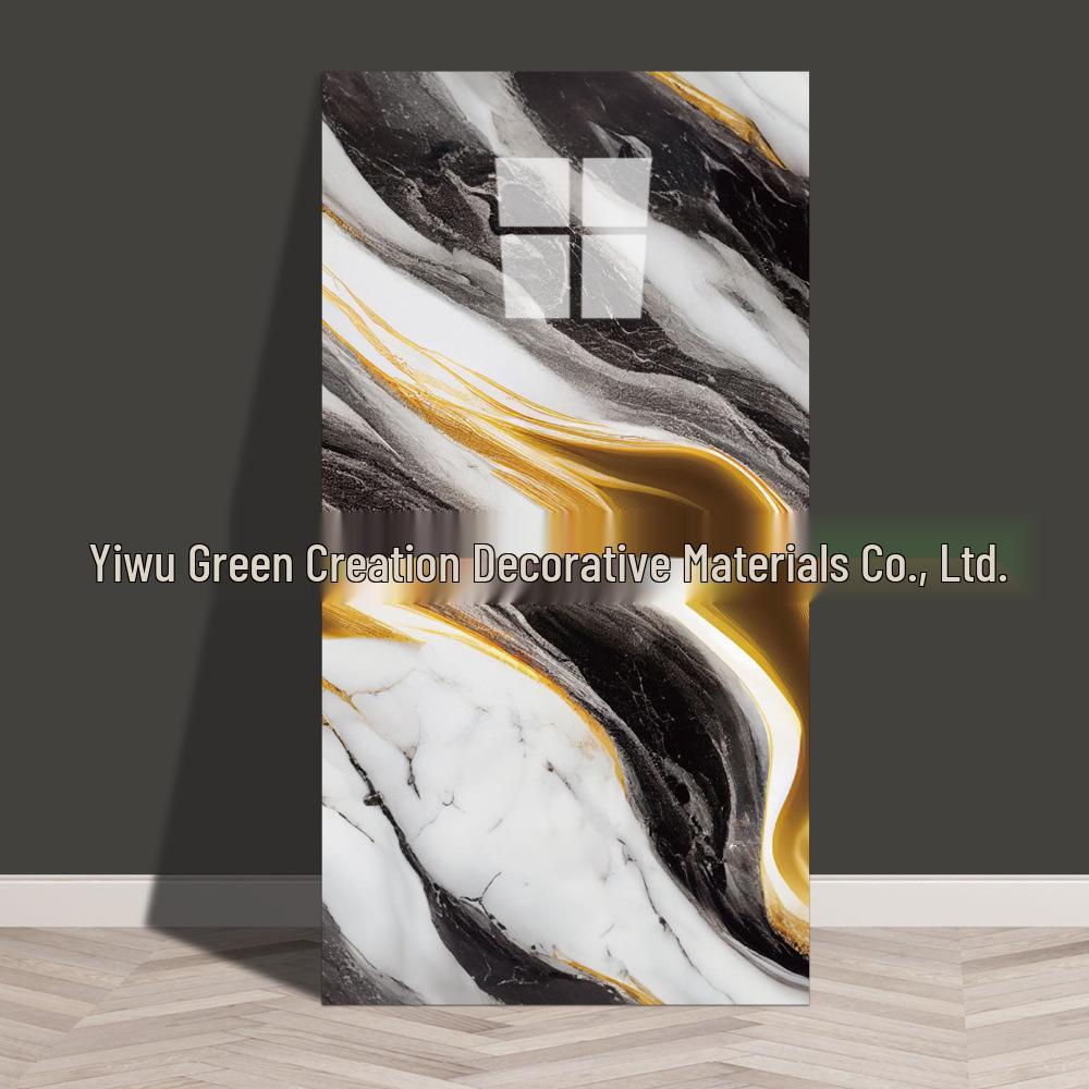 Waterproof Marble Imitation Tile Wall Sticker for Kitchen Renovation - Oil & Moisture Resistant, Self-Adhesive Decor.