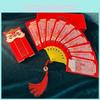 Unique And Practical Red Packet Fan With 8 Card Slots Comes With Tassel And Red Packet Envelope